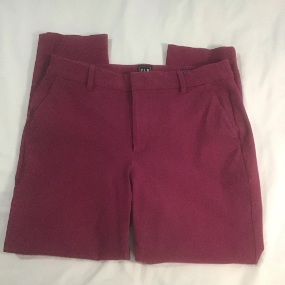 Gap Slim Ankle High Rise Mulberry Pink Pants, Size 12
